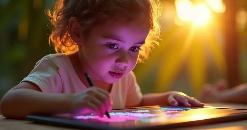Tablet mágico: o brinquedo que substitui papel sem gastar nada Tablet mágico: o brinquedo que substitui papel sem gastar nada